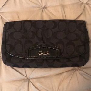 Coach Black Fabric Wristlet